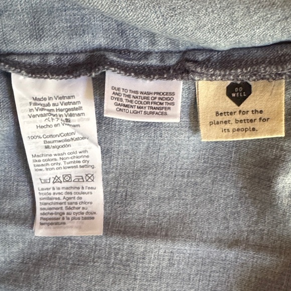 Madewell Denim Seamed Courier Tie-waist Shirt Dress Size XXS - Picture 3 of 5